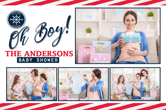 oh boy baby shower template