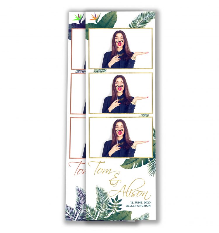 Tropical Paradise 3 Strip Pro Photobooth Templates 1097