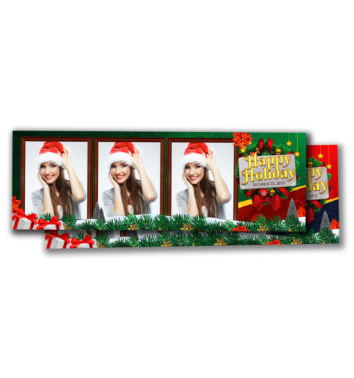Holiday Cheer Portrait Strip Template